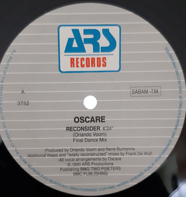 Oscare : Reconsider (12")