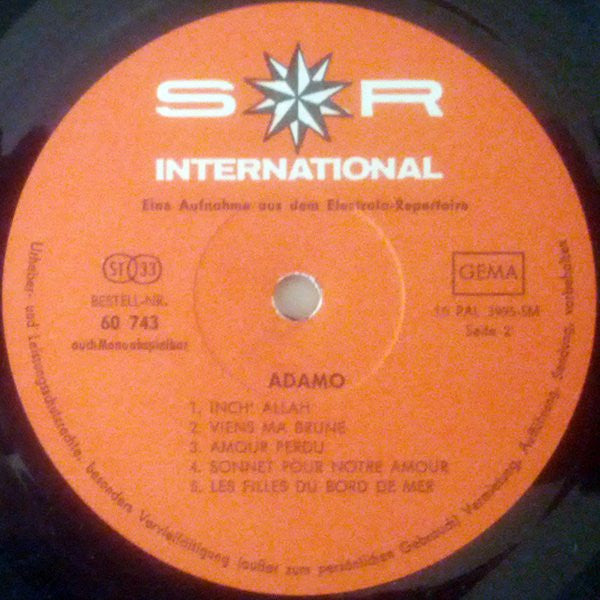 Adamo : Adamo (10", Comp)