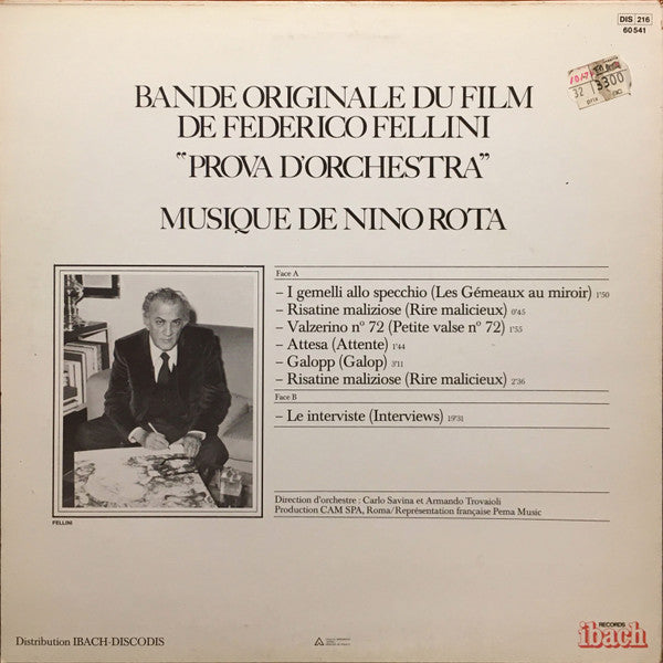 Nino Rota : Prova D'Orchestra (LP)