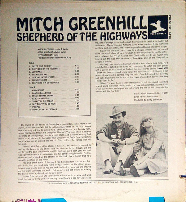 Mitch Greenhill : Shepherd Of The Highways (LP, Album)