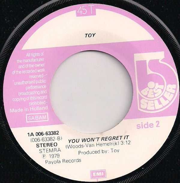 Toy (4) : Coconut / You Won't Regret It Now (7", Single)