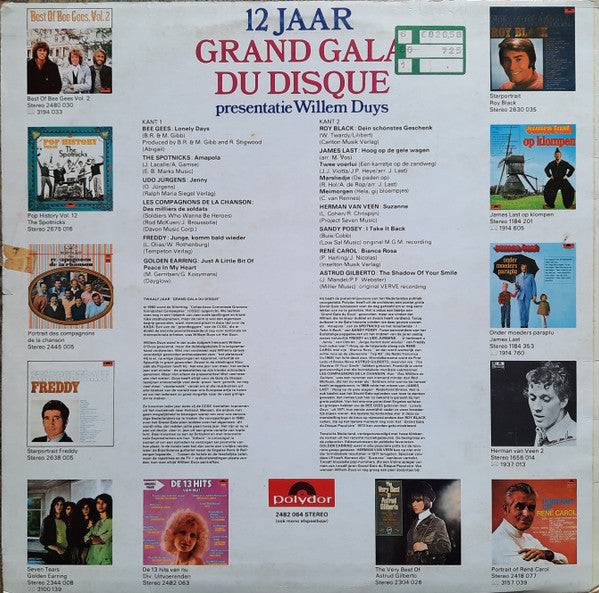 Various , Presentatie: Willem Duys : 12 Jaar Grand Gala Du Disque (LP, Comp)