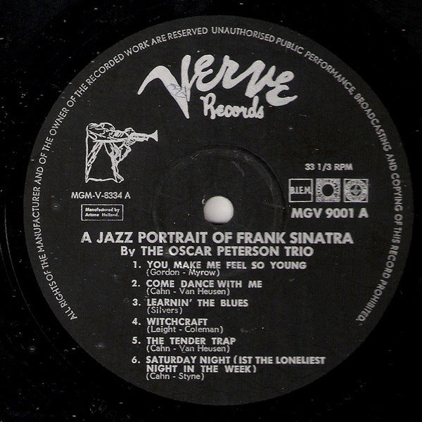 The Oscar Peterson Trio : A Jazz Portrait Of Frank Sinatra (LP, Album)