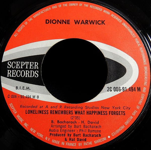 Dionne Warwick : Let Me Go To Him (7", Single)