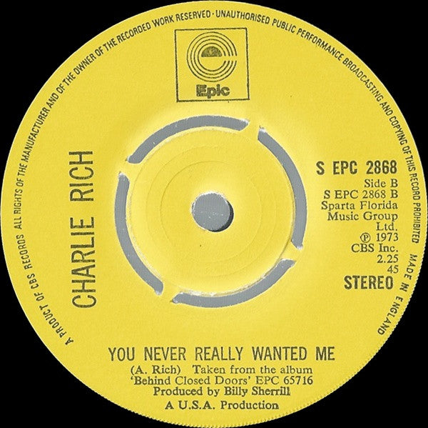 Charlie Rich : We Love Each Other (7", Single, Kno)