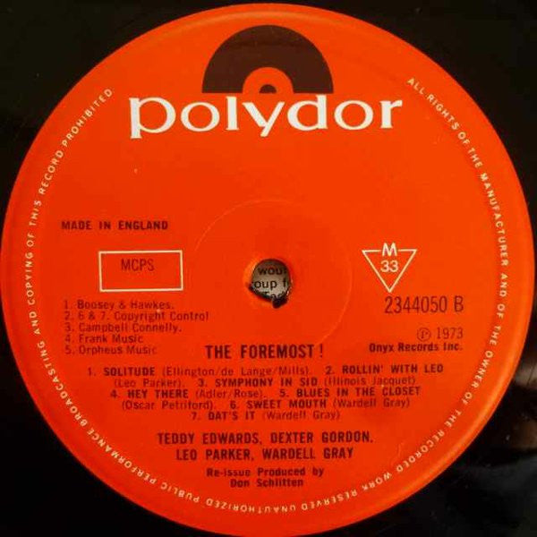 Teddy Edwards, Dexter Gordon, Leo Parker, Wardell Gray : The Foremost! (LP, Comp)