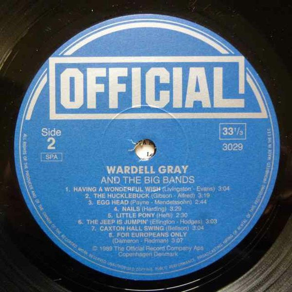Wardell Gray : Wardell Gray And The Big Bands (LP, Comp)