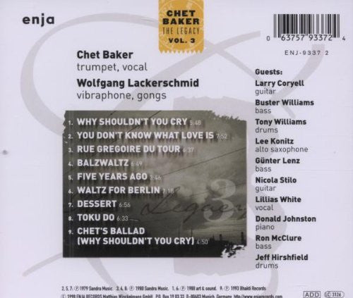 Chet Baker : Why Shouldn't You Cry (CD, Album, dig)