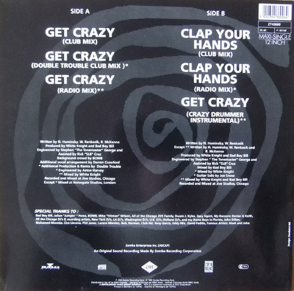 White Knight : Get Crazy (12", Maxi)