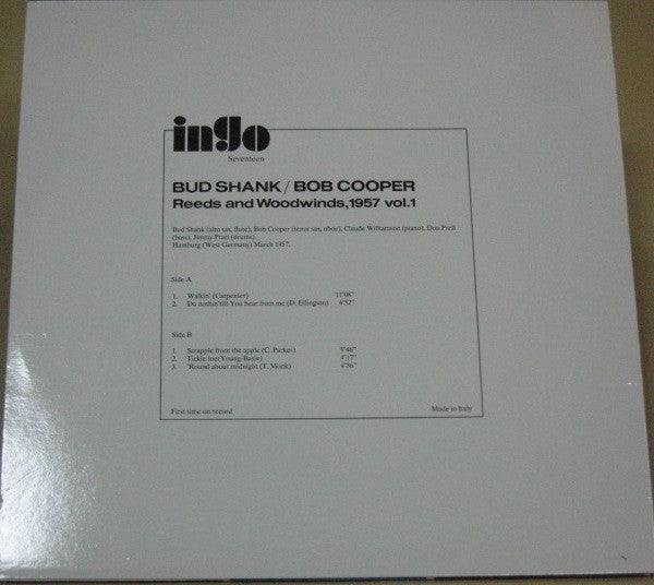 Bud Shank / Bob Cooper : Reeds And Woodwinds, 1957 Vol. 1 (LP, Unofficial)