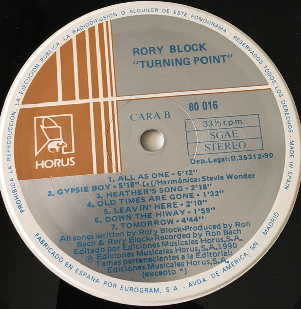 Rory Block : Turning Point (LP, Album)