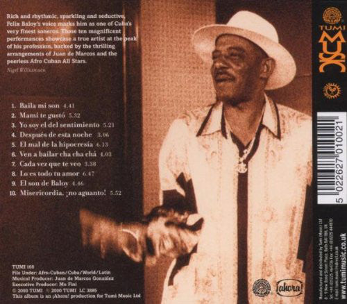 Afro-Cuban All Stars Presents Félix Baloy : Baila Mi Son  (CD, Album)
