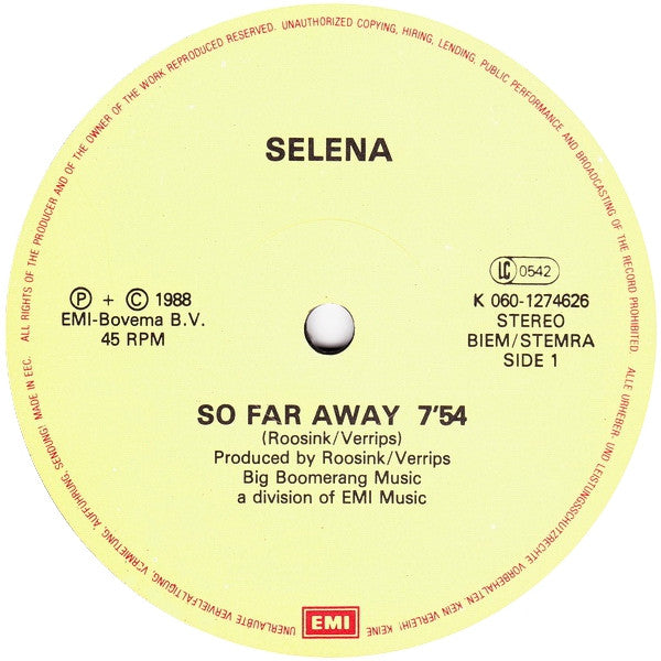 Selena (3) : So Far Away (12")