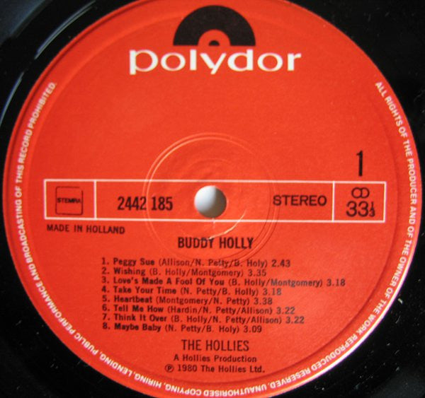 The Hollies : "Buddy Holly" (LP, Album)