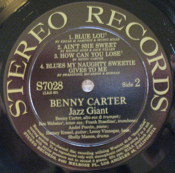 Benny Carter : Jazz Giant (LP, Album)