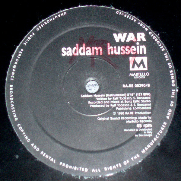 WAR (5) : Saddam Hussein (12")