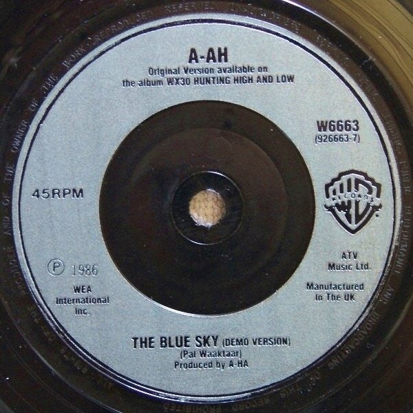 a-ha : Hunting High And Low (Remix) (7", Single, M/Print, Sil)