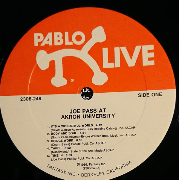 Joe Pass : University Of Akron Concert (LP)