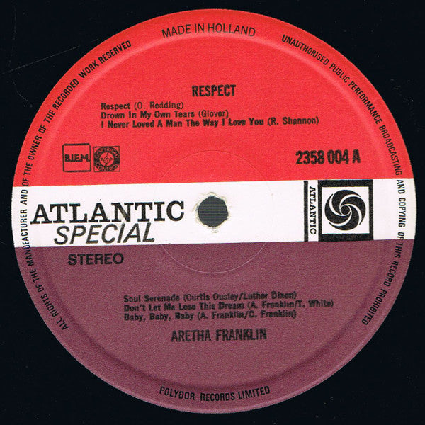 Aretha Franklin : Respect (LP, Album)
