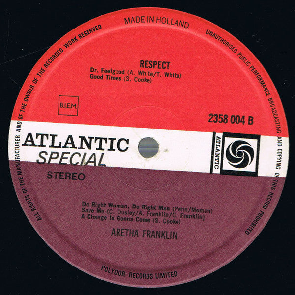 Aretha Franklin : Respect (LP, Album)