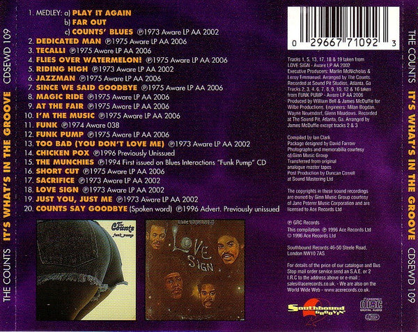 The Counts : It's What's In The Groove (CD, Comp)