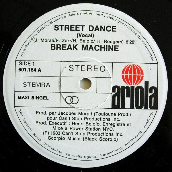 Break Machine : Street Dance (12", Maxi)