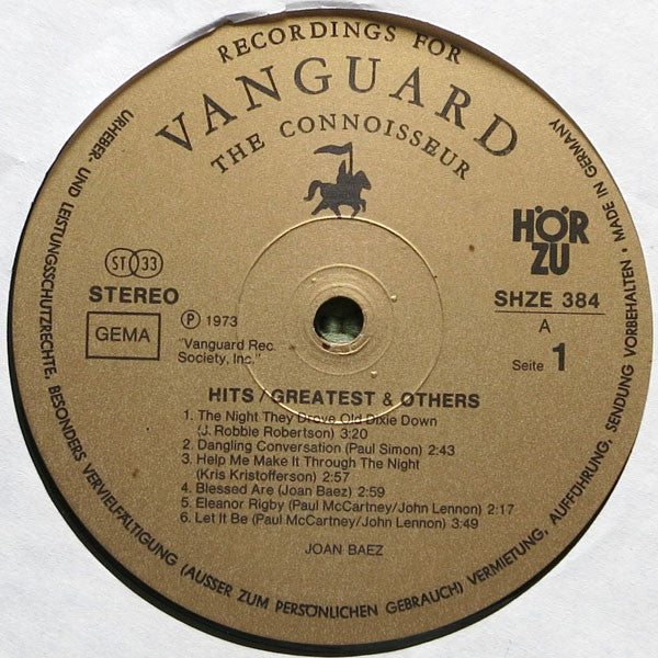 Joan Baez : Hits/Greatest & Others (LP, Comp)