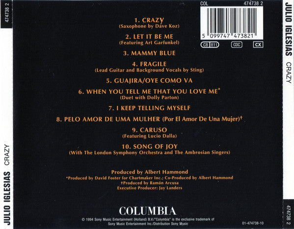 Julio Iglesias : Crazy (CD, Album)