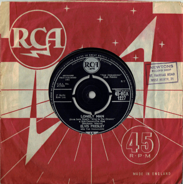 Elvis Presley With The Jordanaires : Surrender (Torna A Surriento) (7", Single)