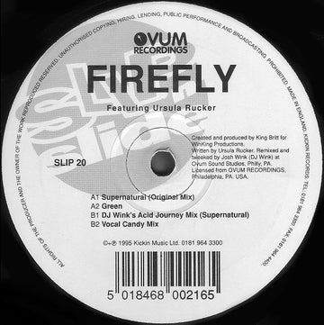 Firefly Featuring Ursula Rucker : Supernatural (12")