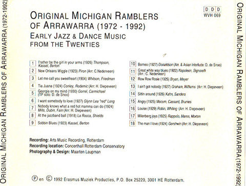 Original Michigan Ramblers Of Arrawarra : Original Michigan Ramblers Of Arrawarra (1972-1992) (CD, Comp)