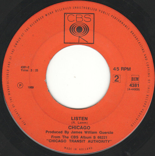 Chicago (2) : Questions 67 And 68 (7", Single)