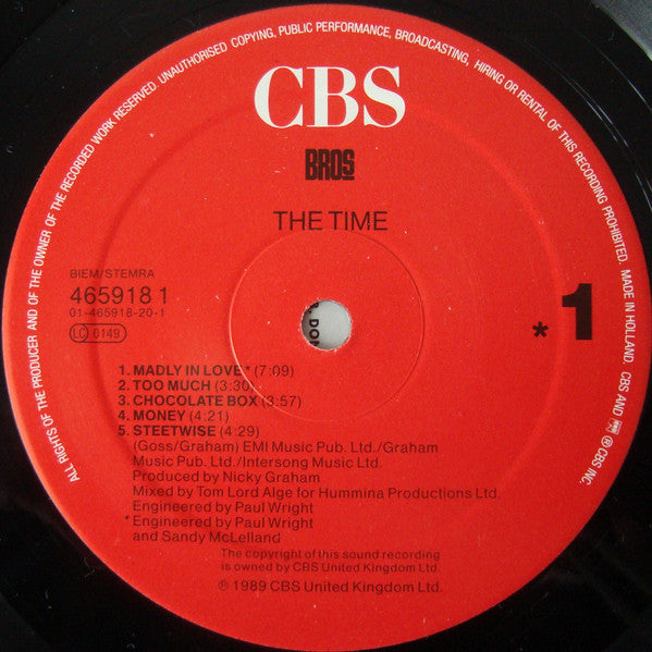 Bros : The Time (LP, Album)