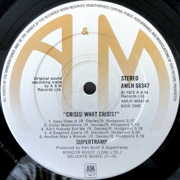 Supertramp : Crisis? What Crisis? (LP, Album)