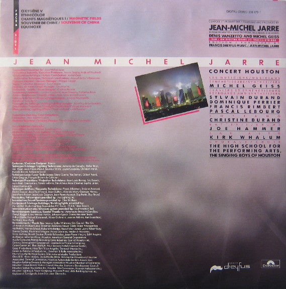 Jean-Michel Jarre : In Concert / Houston-Lyon (LP, Album, Gat)