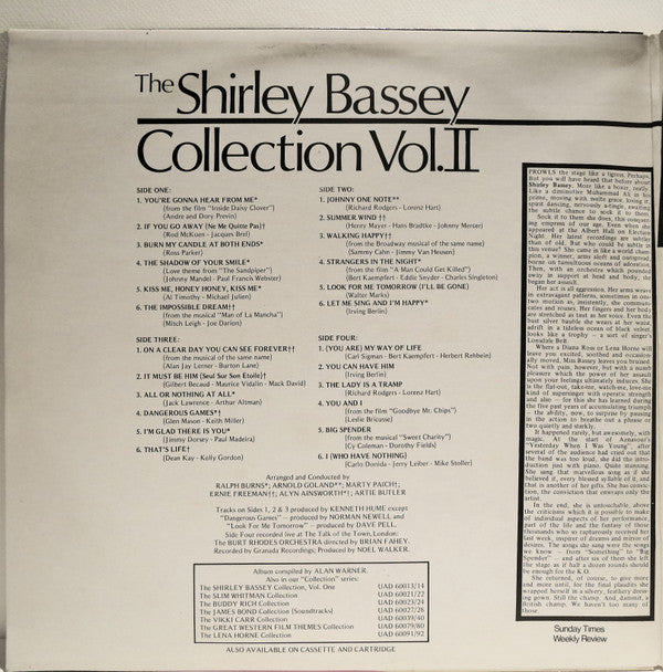Shirley Bassey : The Shirley Bassey Collection Vol. II (2xLP, Comp)