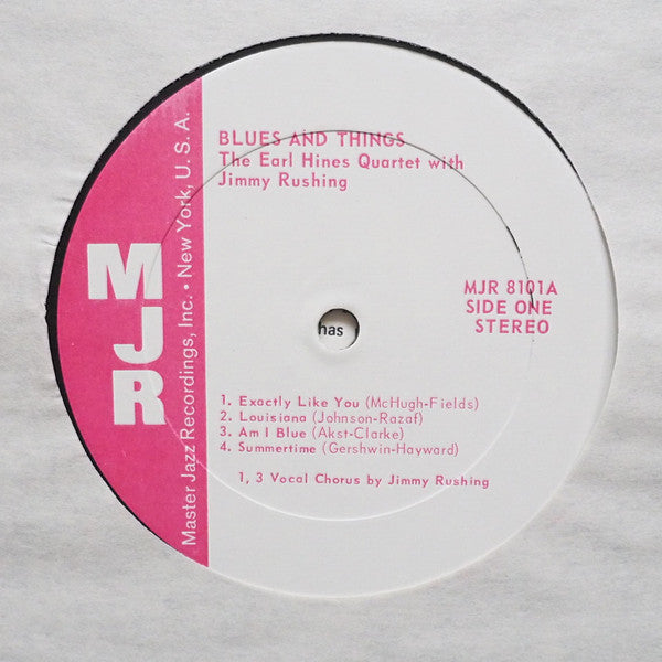 Earl Hines & Jimmy Rushing : Blues & Things (LP, Album)