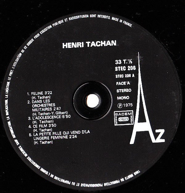Henri Tachan : Henri Tachan (LP, Album, Gat)
