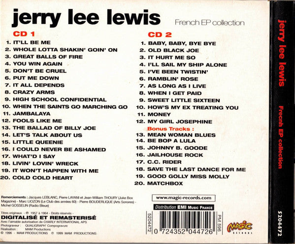Jerry Lee Lewis : French EP collection (2xCD, Comp, RM)