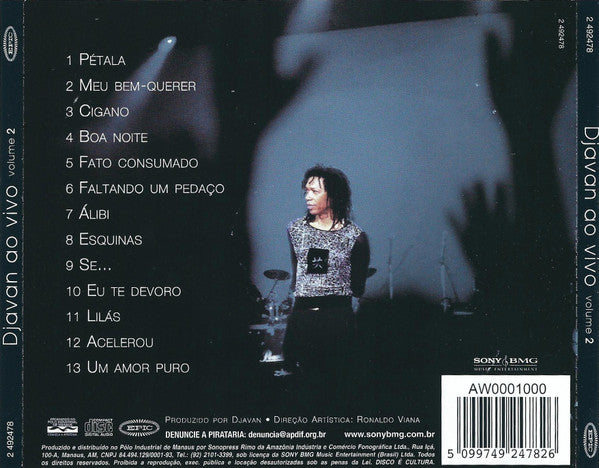 Djavan : Ao Vivo Volume 2 (CD, RE, RP, AW)