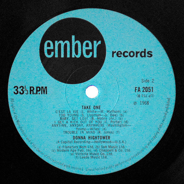 Donna Hightower : Take One! (LP, RE)
