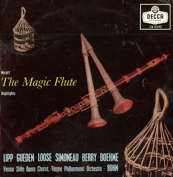 Wolfgang Amadeus Mozart - Hilde Güden • Wilma Lipp • Emmy Loose • Leopold Simoneau • Walter Berry • Kurt Böhme • Wiener Staatsopernchor • Wiener Philharmoniker • Karl Böhm : The Magic Flute (Highlights) (10")