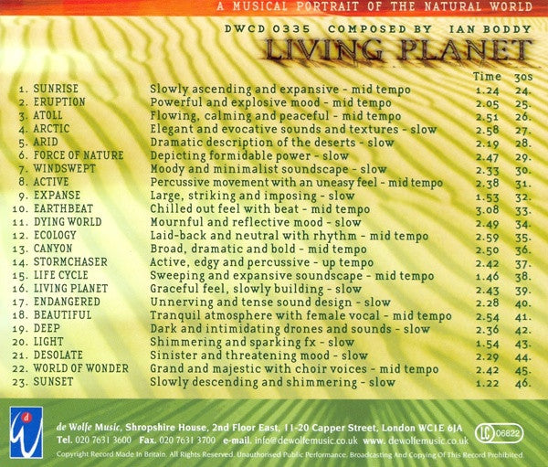 Ian Boddy : Living Planet (CD, Album)