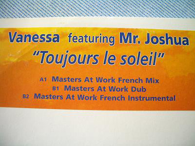 Vanessa St. James Featuring Mr. Joshua : Toujours Le Soleil (12", Promo, W/Lbl)