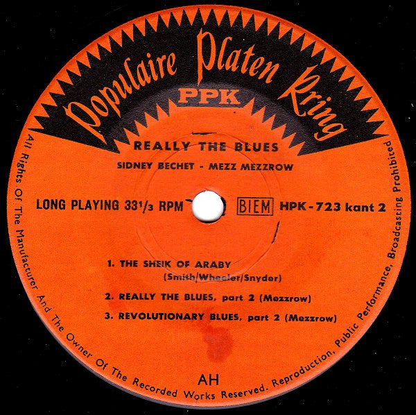 Sidney Bechet - Mezz Mezzrow : Really The Blues (7", EP, Comp)