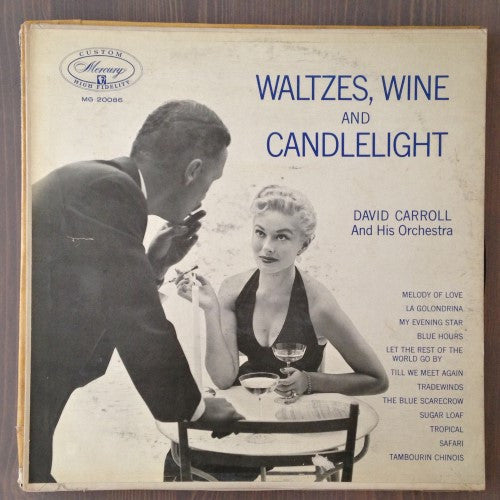 David Carroll And His Orchestra* : Waltzes, Wine And Candlelight (LP, Album)