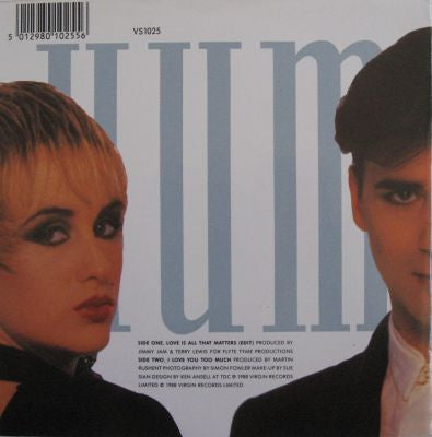 Human League* : Love Is All That Matters (7", Single)
