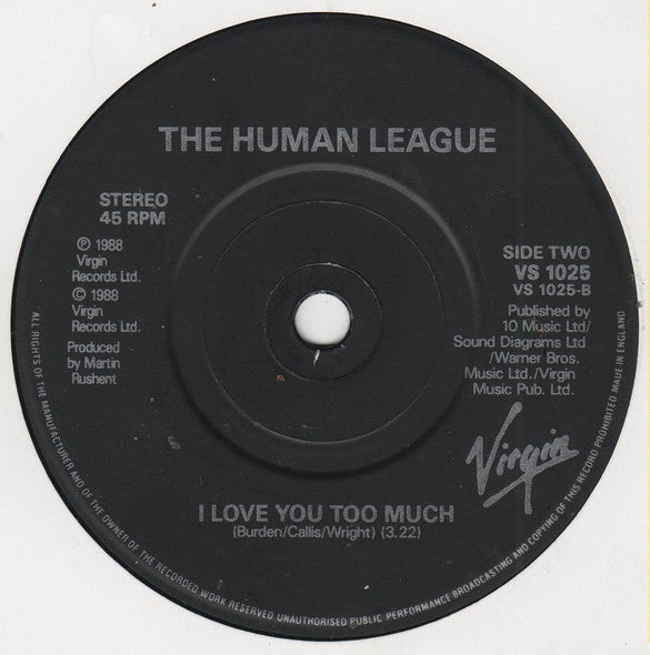 Human League* : Love Is All That Matters (7", Single)