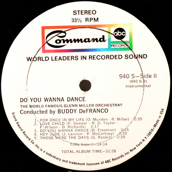 The Glenn Miller Orchestra Conducted By Buddy DeFranco : Do You Wanna Dance (LP, Gat)