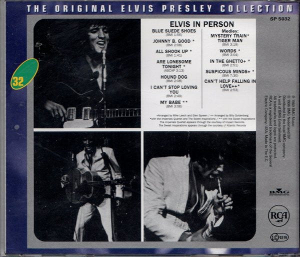 Elvis Presley : Elvis In Person At The International Hotel (CD, Album, RE)